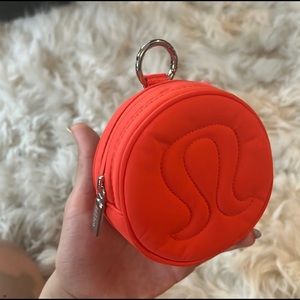 Lululemon clip on keychain red new no stains